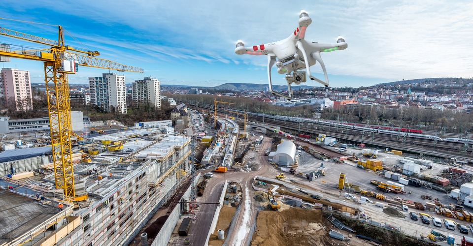 drones bouwplaats inspecteren